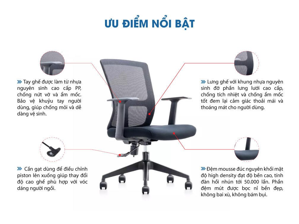 ghế công thái học vp48