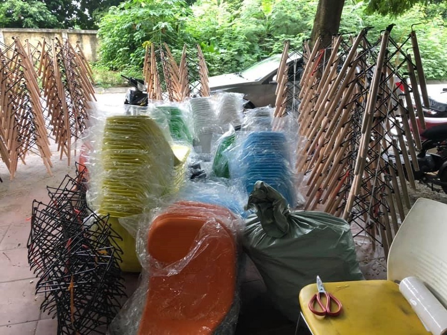 ghế eames không tay chân gỗ ag-07