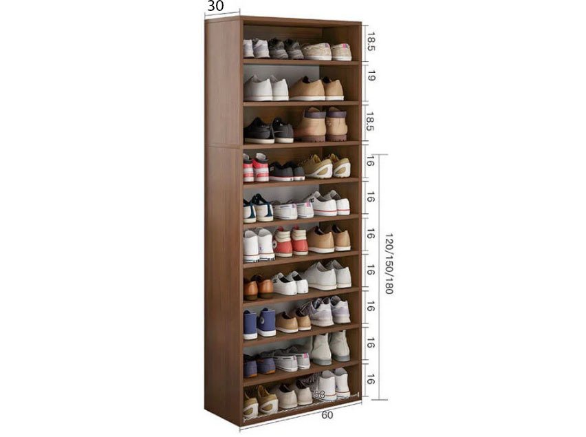 tủ giày gỗ mdf dáng cao nhiều ngăn tiện dụng ag12