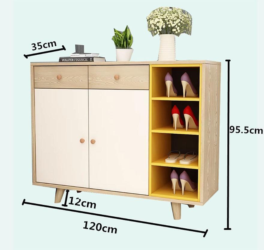 tủ giày dép gỗ mdf bắc âu thời trang ag04