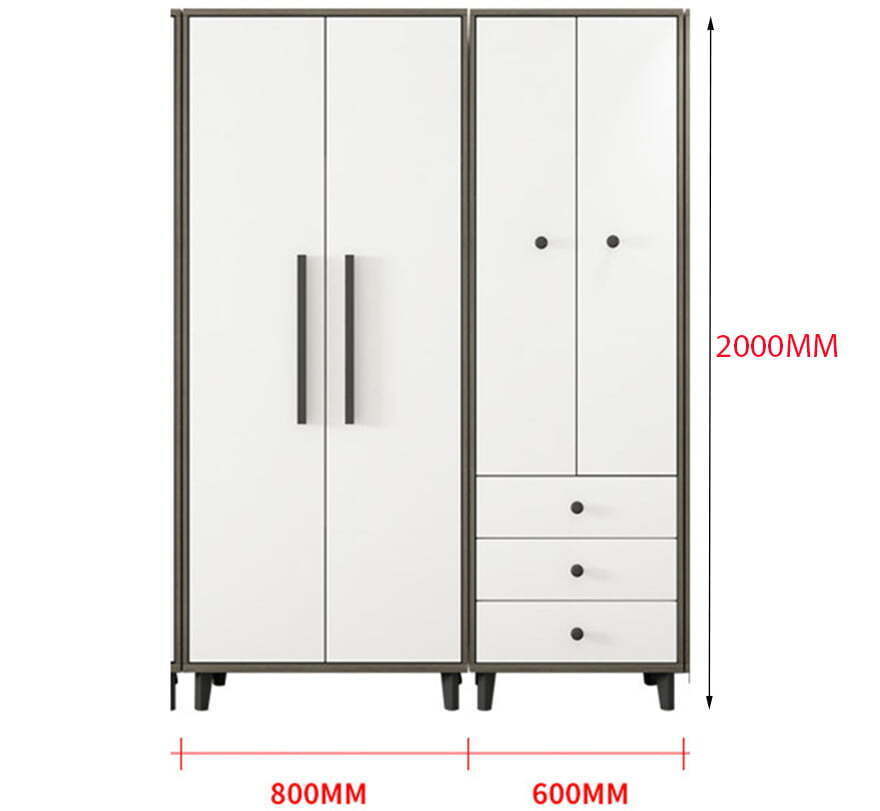 combo 2 tủ quần áo gỗ công nghiệp kiểu dáng hiện đại ag-5210