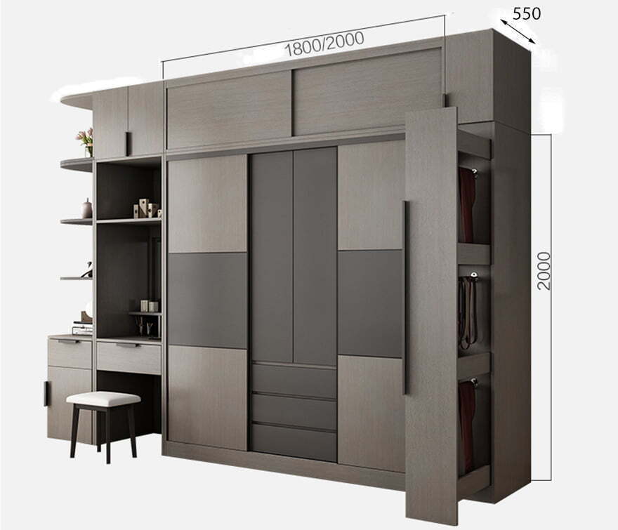 tủ quần áo hiện đại thiết kế nhã nhặn ag-5217