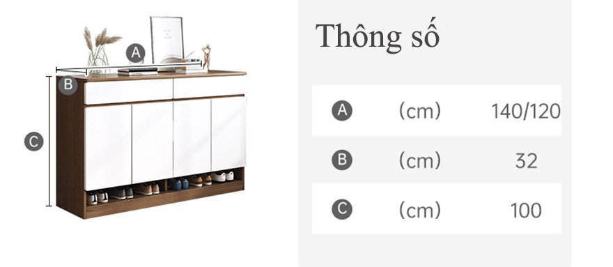 tủ giày thiết kế hiện đại bằng gỗ mdf ag13