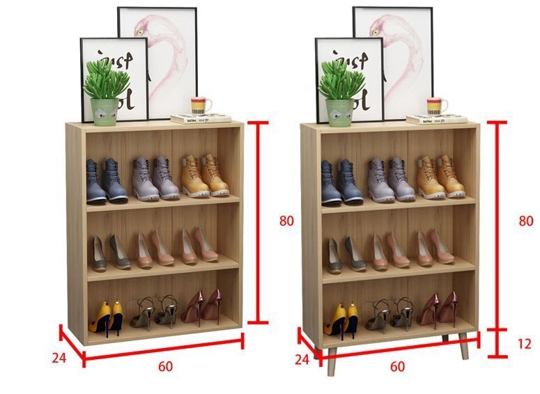 tủ kệ để giày, giá để giày ngoài cửa lắp ghép ag18