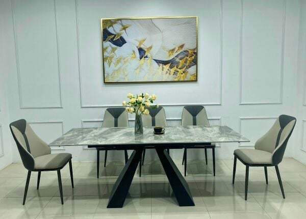 bộ bàn ăn 4 ghế monet không tay ag2