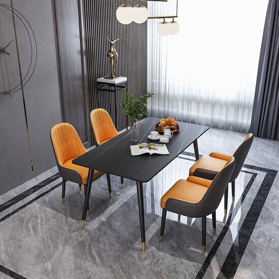 Bộ bàn ăn 4 ghế monet tay vịn AG 12