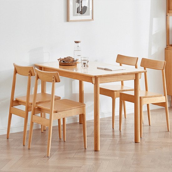 Bàn ăn bằng gỗ sồi 4 ghế AG-53