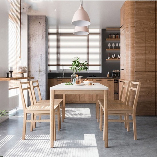 Bộ bàn ăn gỗ sồi AG-49