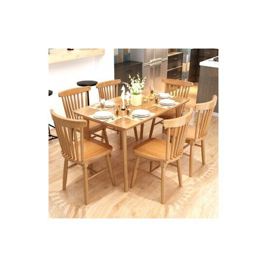 Bộ bàn ăn hiện đại gỗ tự nhiên 6 ghế AG-50