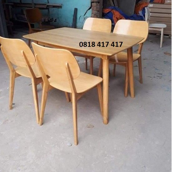 Bàn Ăn 4 Ghế Gỗ Cao Su AG-68