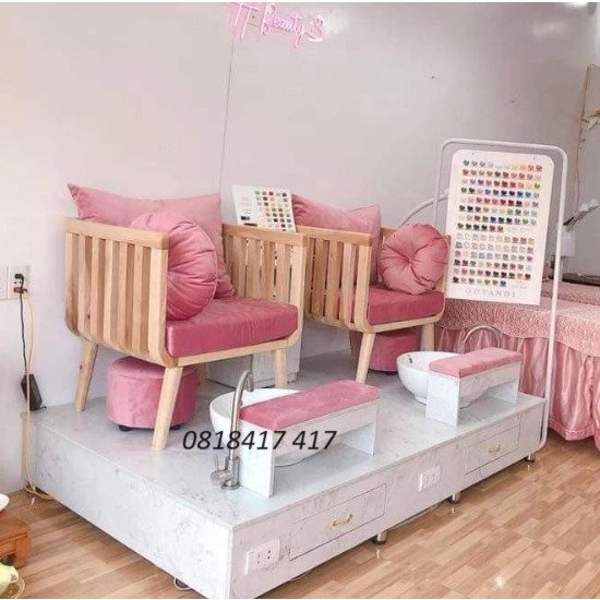 Ghế nail mẫu gỗ– Mã AG16