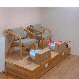 Ghế nail mẫu gỗ– Mã AG17