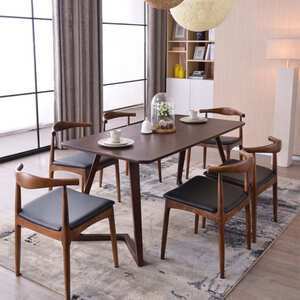 Bộ bàn ăn 6 ghế sừng trâu AG 13