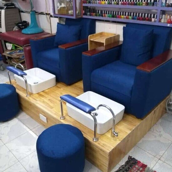 Ghế nail màu xanh– AG21