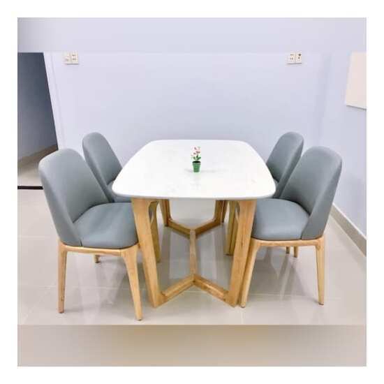 Bàn ghế ăn mặt đá Stone 4 ghế AG-42