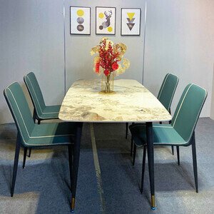 Bộ bàn ăn 4 ghế mặt đá nhập khẩu Vertical AG 14