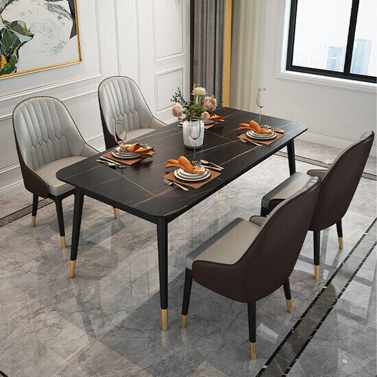 Bộ bàn ăn 4 ghế monet tay vịn AG 12