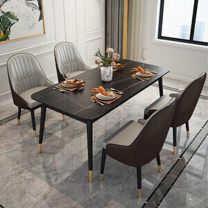 Bộ bàn ăn 4 ghế monet tay vịn AG 12