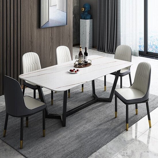 Bộ bàn ăn 6 ghế Monet hiện đại AG 07