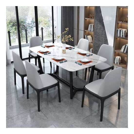 Bàn Ghế Ăn Hiện Đại Mặt Đá 6 Ghế AG-32