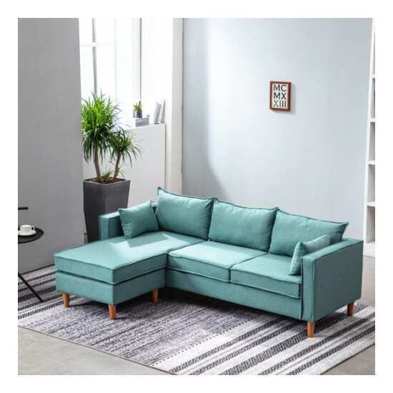Sofa góc xanh AG37