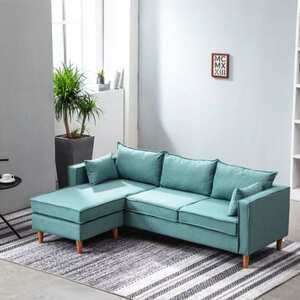Sofa góc xanh AG37