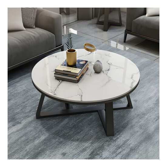 Bàn trà sofa tròn mặt đá AG27