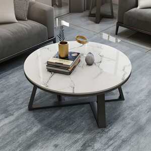 Bàn trà sofa tròn mặt đá AG27