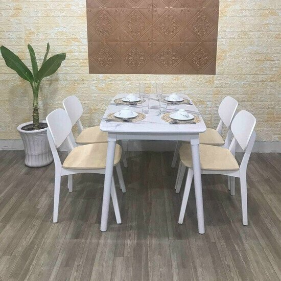 Bàn Ăn 4 Ghế Gỗ Cao Su AG-68