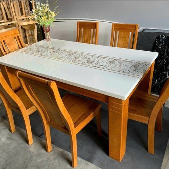 Bàn ăn mặt đá nhập khẩu AG-04