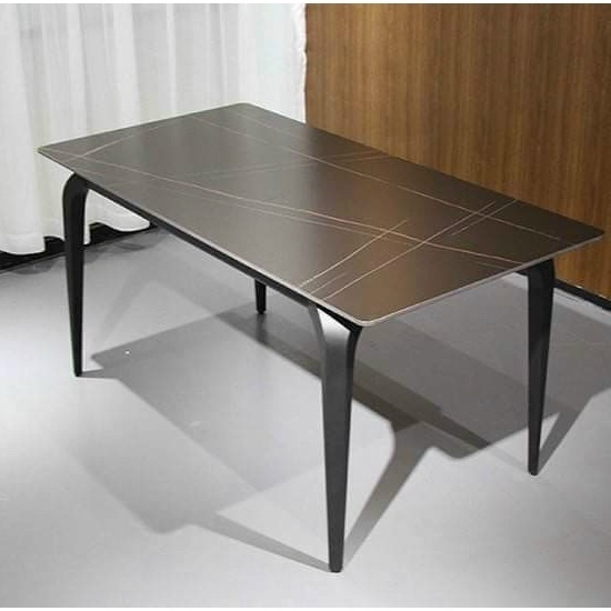 Bàn ăn mặt đá chân Loft cao cấp AG08