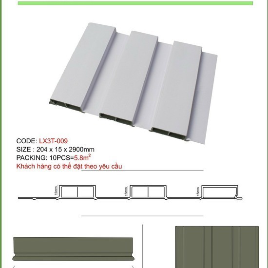 Lam 3 sóng màu trắng AG 009