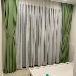 Rèm cửa 2 lớp xanh lá AG9