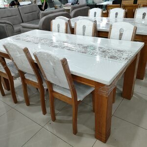 Bàn ăn mặt đá 6 ghế nhập khẩu AG-22