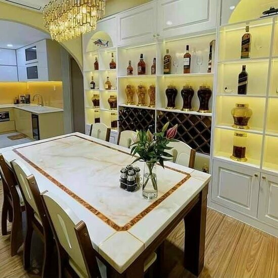 Bàn ăn mặt đá nhập khẩu AG-20