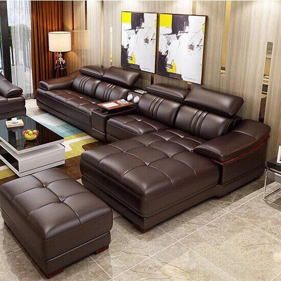 Ghế sofa da góc L cao cấp AG-53