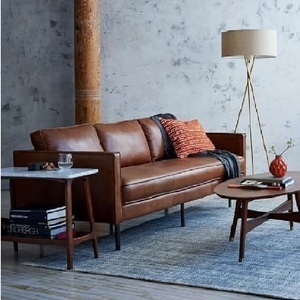 Sofa băng da màu nâu AG9