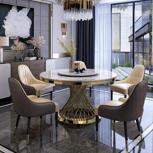 Bàn tròn xoay 2 mặt đá cao cấp AG31