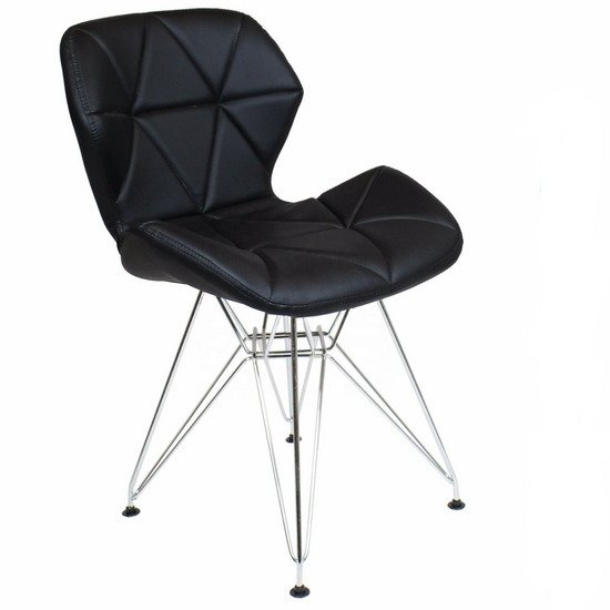 Ghế da tam giác chân sắt mạ A-47