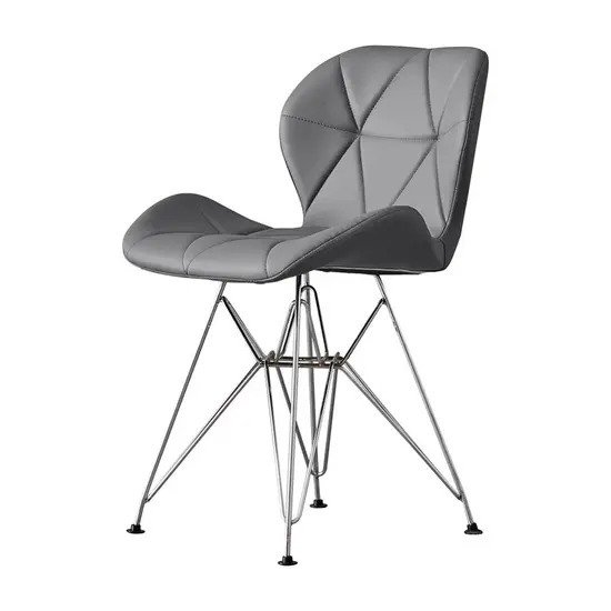 Ghế da tam giác chân sắt mạ A-47