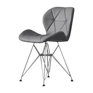 Ghế da tam giác chân sắt mạ A-47