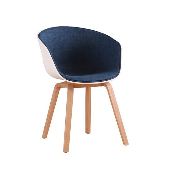 Ghế nhựa bọc vải chân sắt giả gỗ A-45