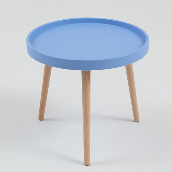 Bàn tròn nhựa chân gỗ A-24