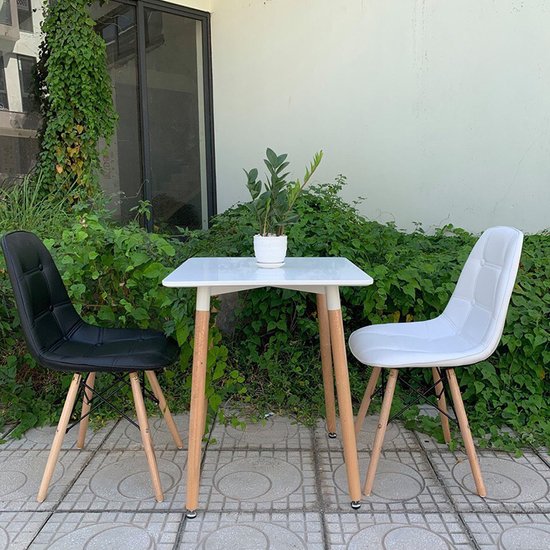 Ghế cafe nệm cúc chân gỗ AG-05