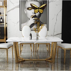 Bàn ăn hiện đại sang trọng mặt đá cẩm thạch AG8