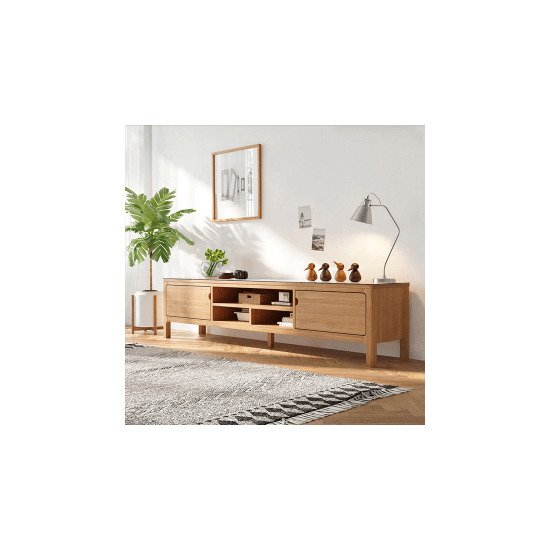 Kệ tivi nhỏ gọn bằng gỗ sồi tự nhiên AG-23