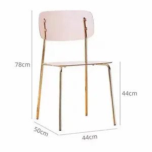 Ghế nhựa không xếp chân inox mại xi trắng AG-13