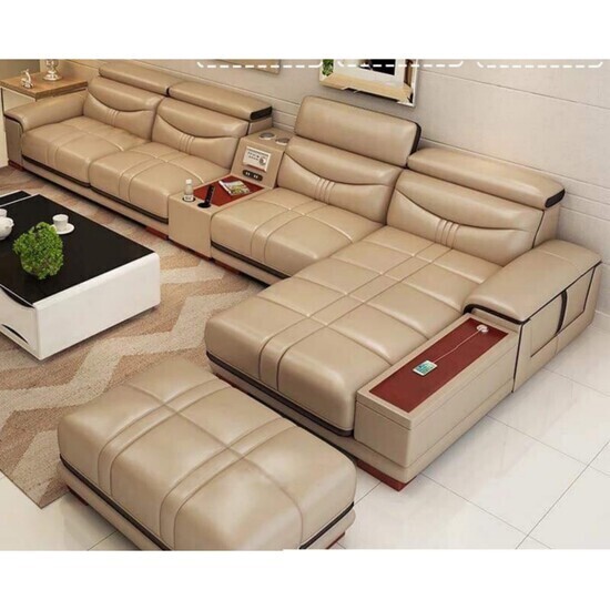 Sofa da góc L cao cấp AG026