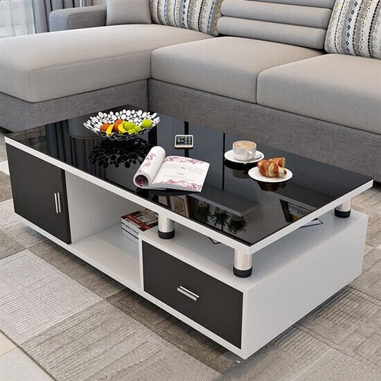 Bàn trà sofa mặt kính AG71