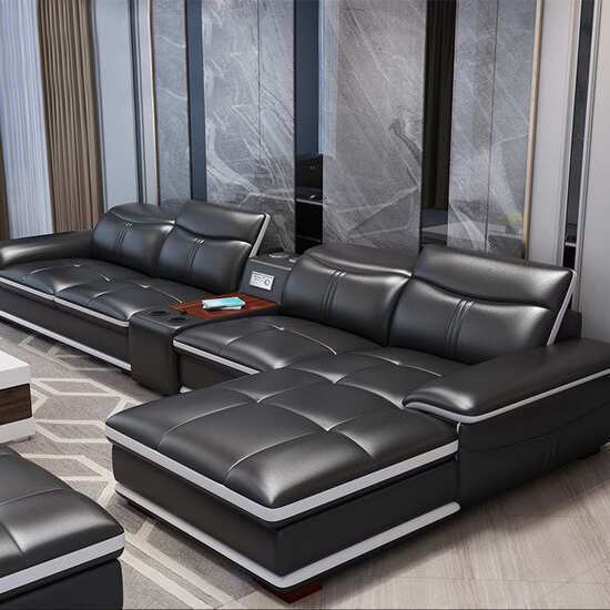 Ghế sofa da góc L cao cấp AG-63